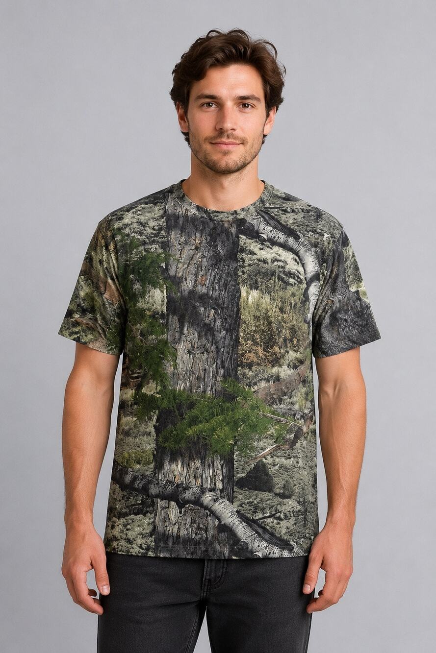 Mossy Oak Men’s Medium Camo Scent Control Short Sleeve Hunting T-Shirt